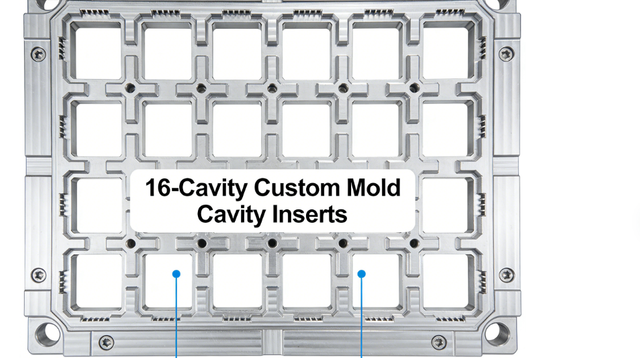 Custom 16-Cavity Mold Cavity Inserts for Multi-Cavity